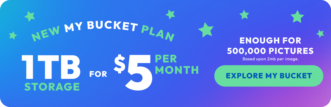 New My Bucket Plan 1TB for $5 a month